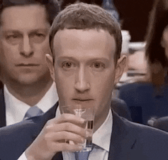HATCH: “How do you sustain a business model, in which users do not pay for your service?” ZUCKS: “…Senator, we run ads.” 