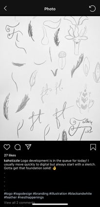 Kahlief, Little Bird's Creative Directors Instagram Post about Logo Strategy