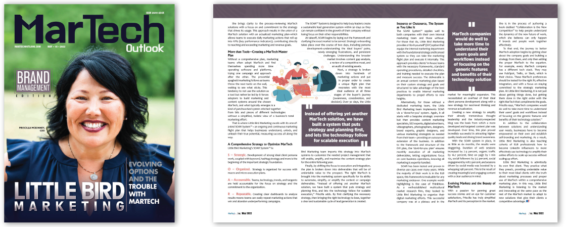 MarTech Outlook Names Little Bird Marketing as Top 10 Brand Management Solutions Provider MarTech Outlook Names Little Bird Marketing as Top 10 Brand Management Solutions Provider