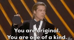 Brad Pitt reminds us that we are one of a kind